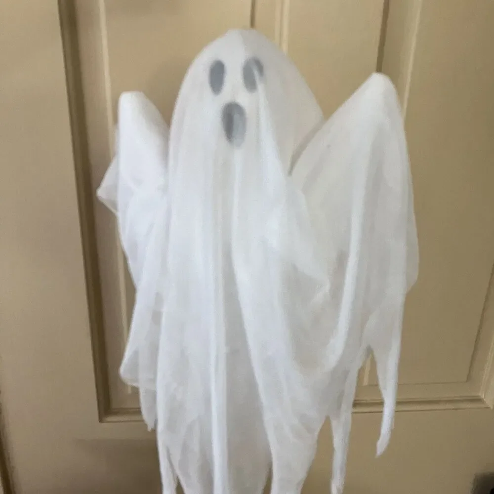 Lot Of 3 Hanging Halloween Decorations 1 Spooky Ghost And 2 Scary Skeletons